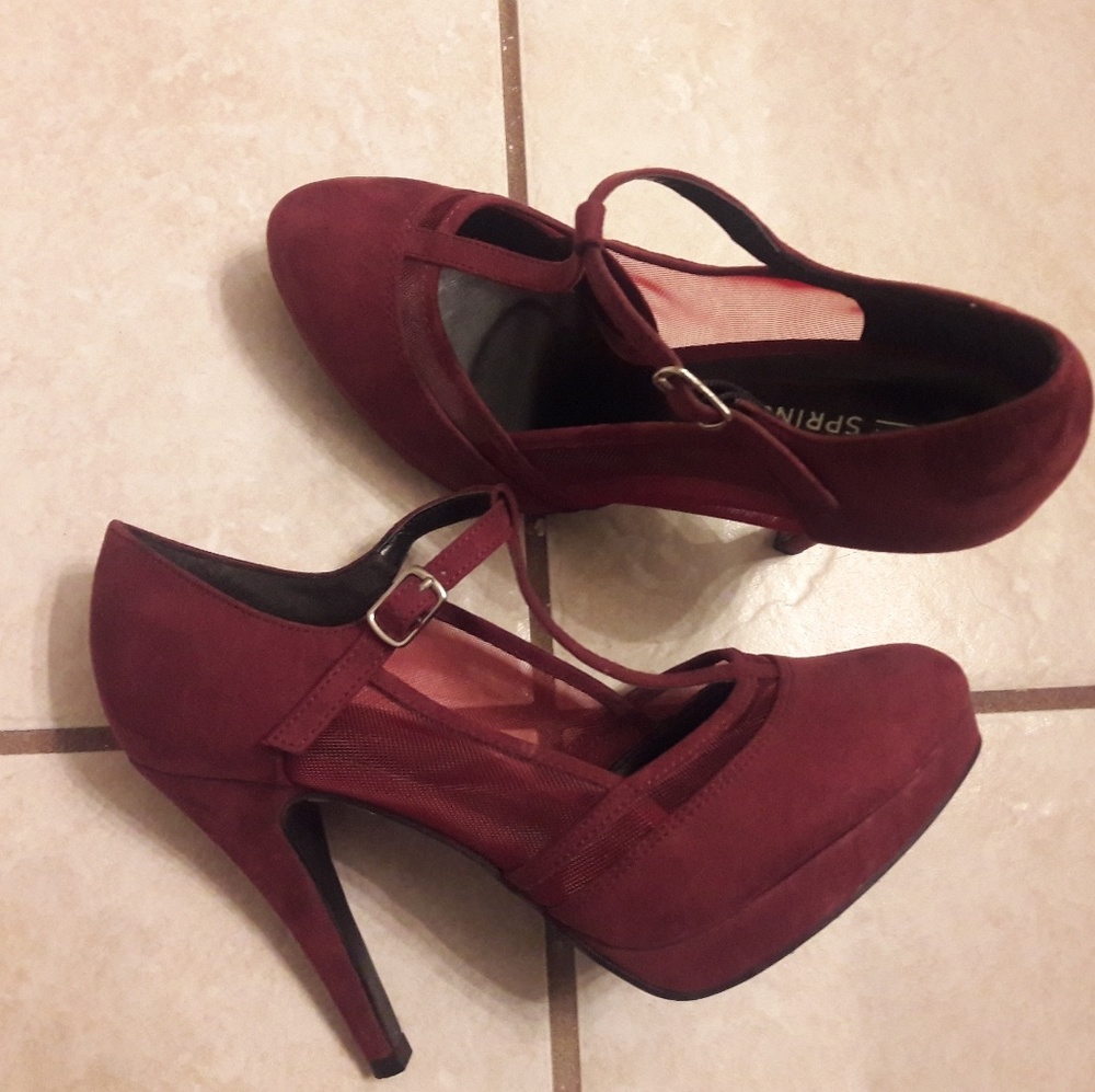 Call It Spring/Suede/ Ankle Strap Heels